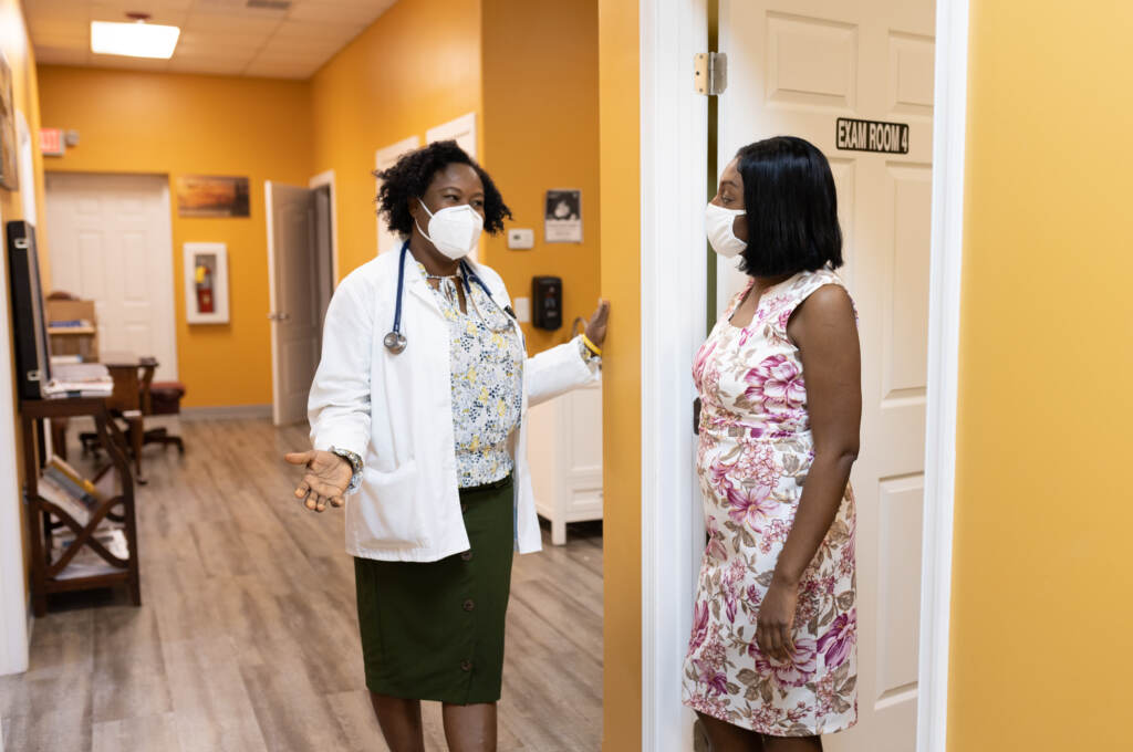 Nadiya Julien and Margarette Osias speak at Tabitha Medical Care