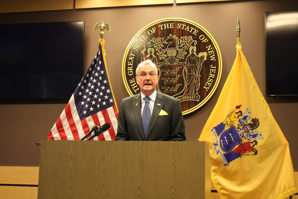 2022 04 18-k burns-nj governor phil murphy announcing a second class of state troopers to graduate in fiscal year 2023 N.J. Gov. Phil Murphy announcing that a second class of state troopers will be trained during fiscal year 2023 on Apr. 18, 2022 from state police headquarters.