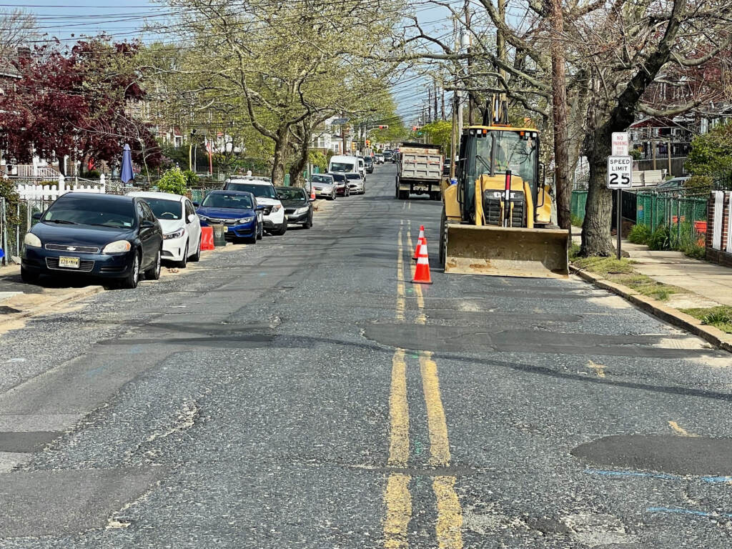 2022 04 21-k burns-camden nj-27th street reconstruction Reconstruction has begun on 27th street in Camden. The $10 million project includes improvements to sewer lines and adjacent roads. (P. Kenneth Burns/WHYY)