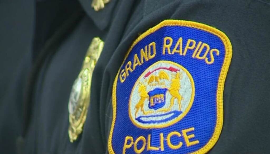 240854819_4736957173003854_5704169365548885560_n A close up of the Grand Rapids Police Department's logo on an officer's arm patch. (Grand Rapids Police Department/Facebook)