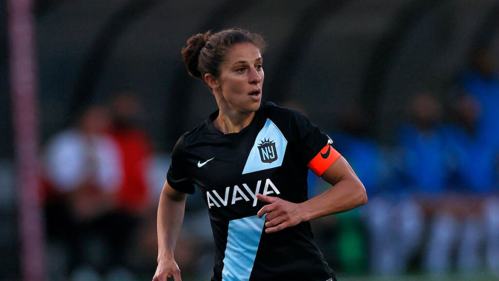 Carli Lloyd File photo: Gotham FC forward Carli Lloyd (10) in action against the North Carolina Courage during an NWSL Challenge Cup soccer match, Tuesday, April 20, 2021, in Montclair, N.J. (AP Photo/Adam Hunger)