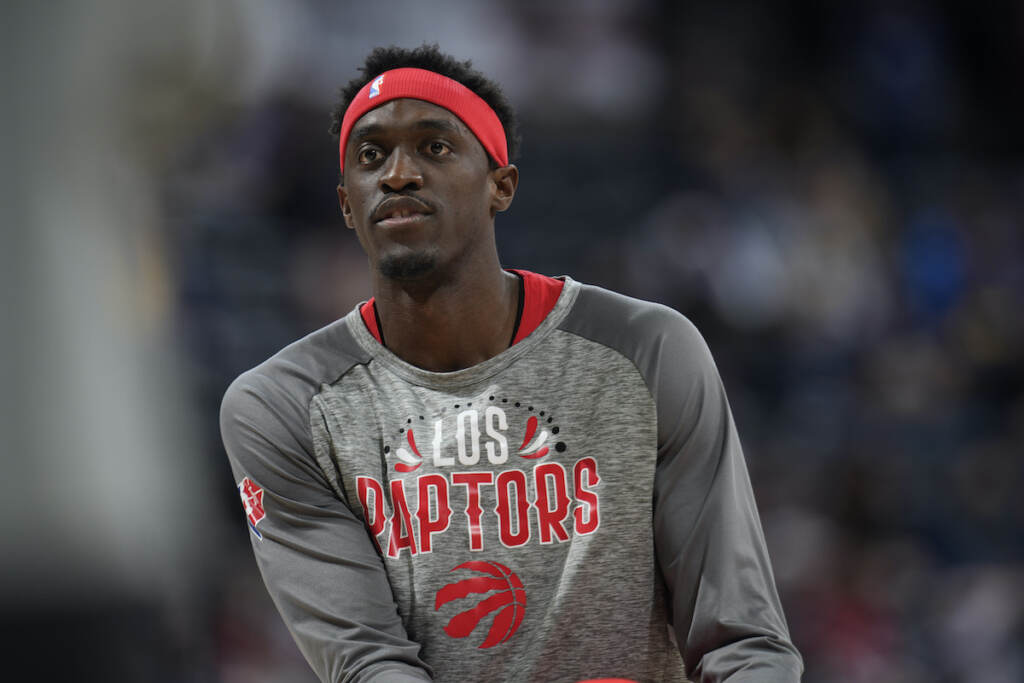 Raptors Nuggets Basketball File photo: Toronto Raptors forward Pascal Siakam (43) in the first half of an NBA basketball game Saturday, March 12, 2022, in Denver. (AP Photo/David Zalubowski)