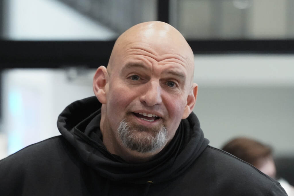 Election 2022 Senate Pennsylvania Democrats Upclose view of John Fetterman