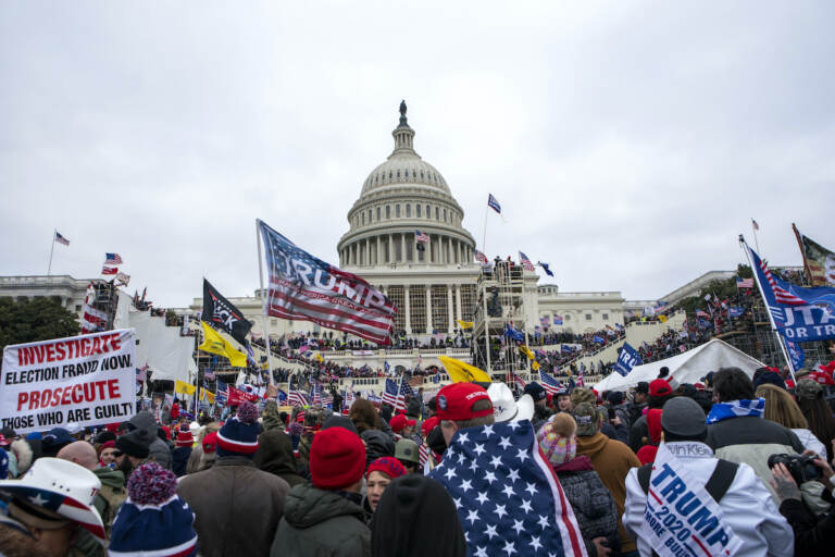 File photo: Rioters loyal to President Donald Trump rally at the U.S. Capitol in Washington on Jan. 6, 2021. A Georgia man affiliated with the Oath Keepers militia group became the second Capitol rioter to plead guilty to seditious conspiracy for his actions leading up and through the attack. The sentencing guidelines for Brian Ulrich, who also pleaded guilty to obstructing an official proceeding, were estimated to be 5 ¼ years to 6 ½ years in prison