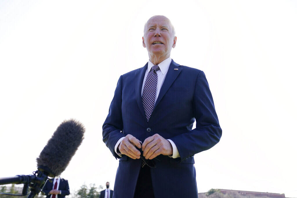 Biden President Joe Biden speaks to the press on April 4, 2022.