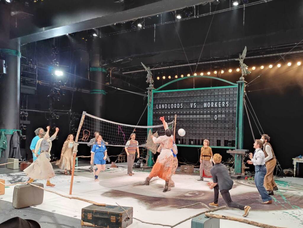 IMG_20220410_202239_2 People are playing volleyball onstage in the Wilma Theater's production of