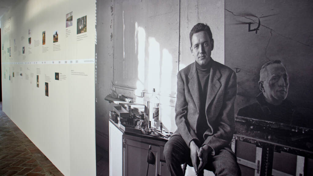 1wyeth A black and white image of Andrew Wyeth