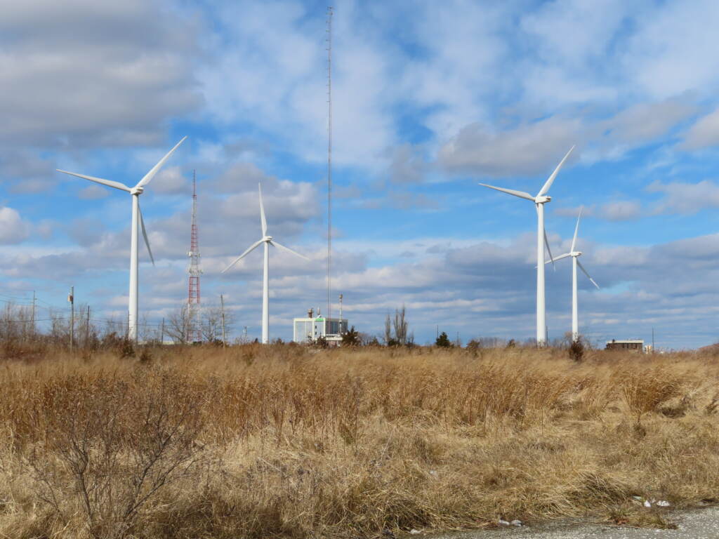 For one day in March, wind generated electricity surpassed coal and nuclear, and became second only to natural gas. For one day in March, wind generated electricity surpassed coal and nuclear, and became second only to natural gas. (Wayne Parry/AP)