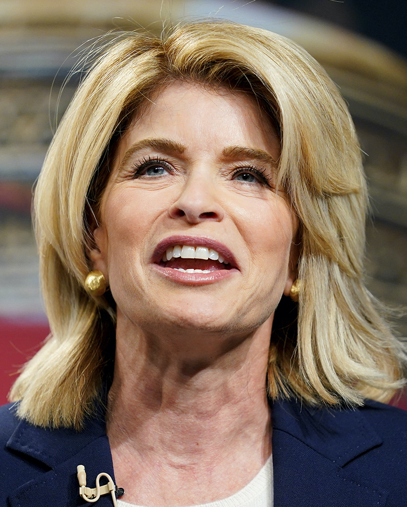 A closeup shot of Carla Sands