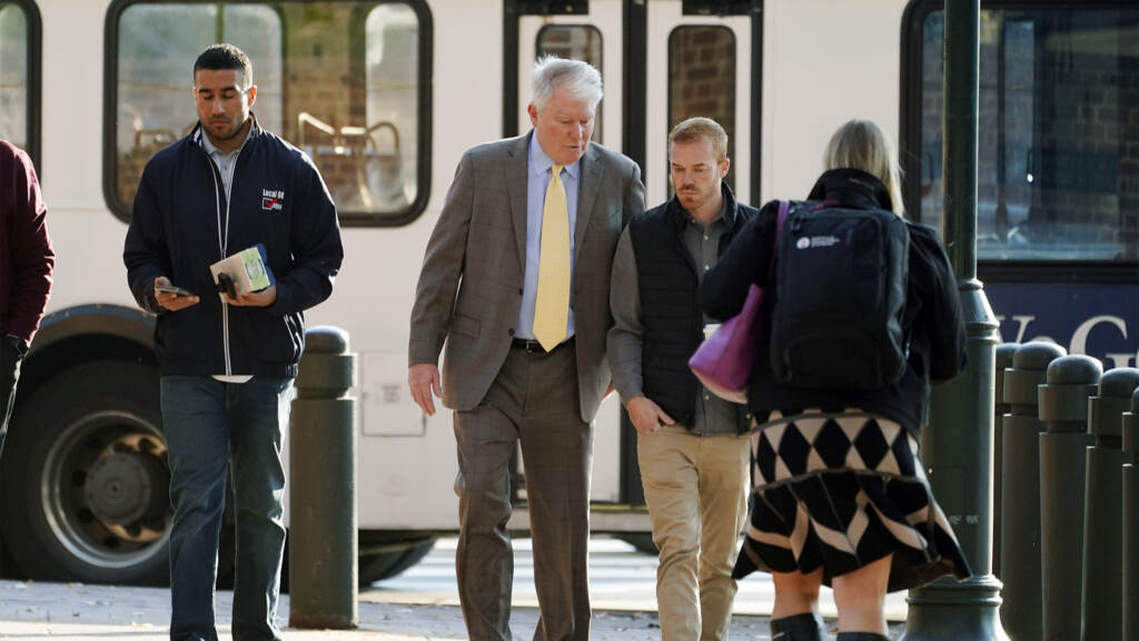 Philadelphia Union Boss Indictment John Dougherty (center) walks to the federal courthouse