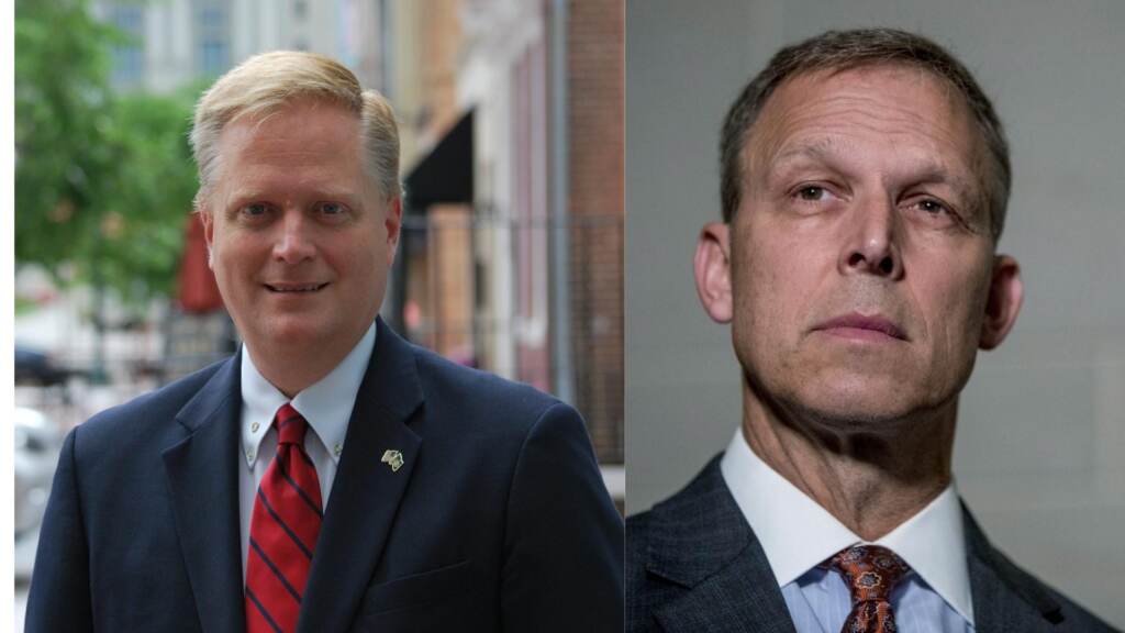 Rep. Fred Keller, left, and Rep. Scott Perry, right. (WITF)