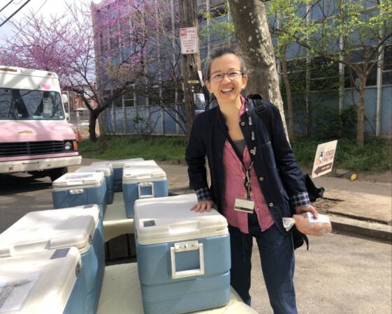 ''People need to be outside and in contact with people. It's part of being alive,'' said Fong. (Emily Rizzo/WHYY News)