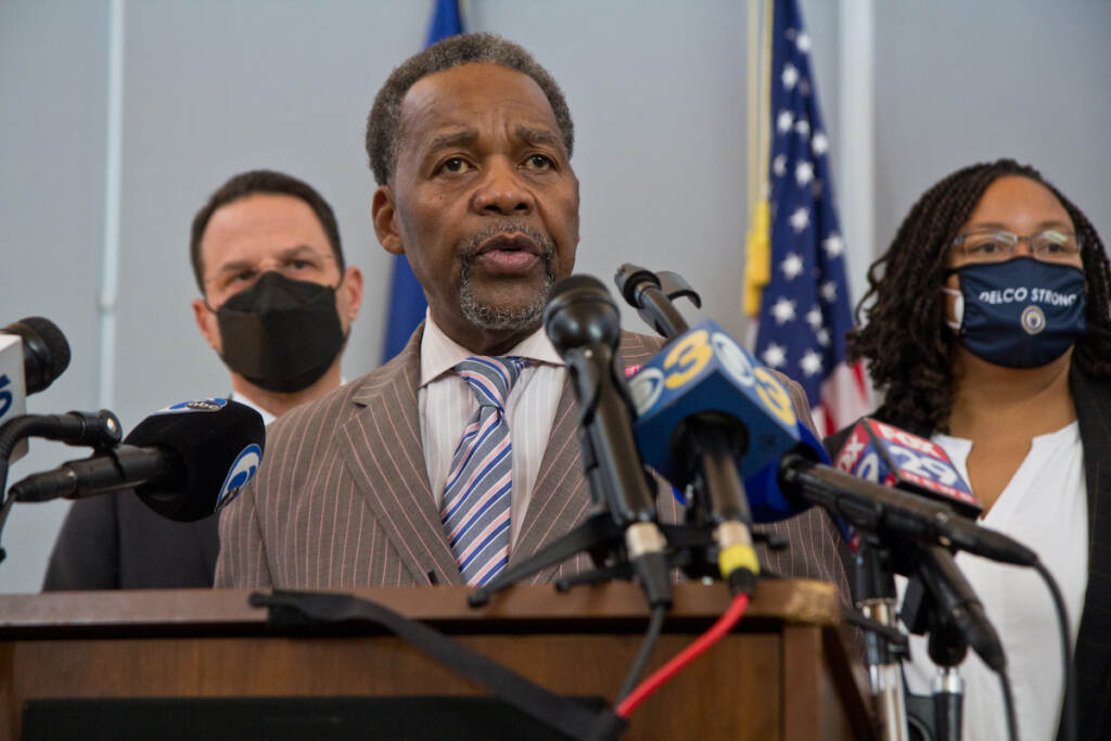 Thaddeus Kirkland, mayor of the city of Chester, Pa. (Kimberly Paynter/WHYY) Thaddeus Kirkland, mayor of the city of Chester, Pa. (Kimberly Paynter/WHYY)