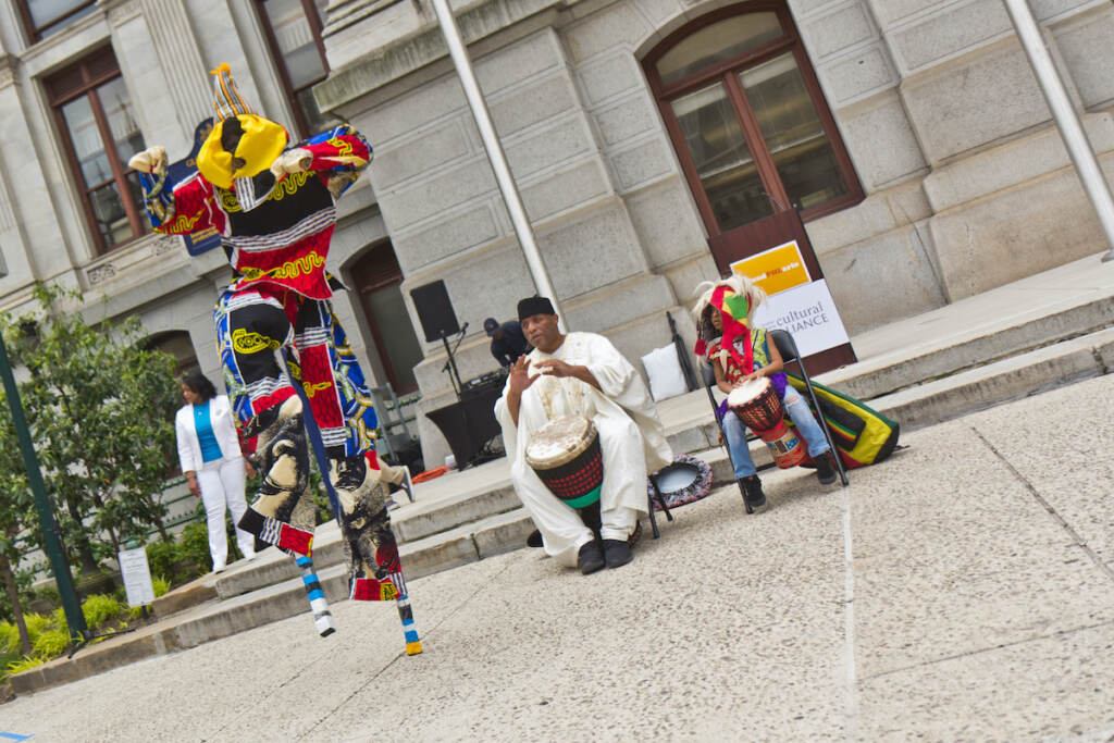 2022 05 11 k paynter fundPHLarts-11 The Universal Dance Ensemble performed at the #fundPHLarts rally outside City Hall in Philadelphia on May 11, 2022. (Kimberly Paynter/WHYY)