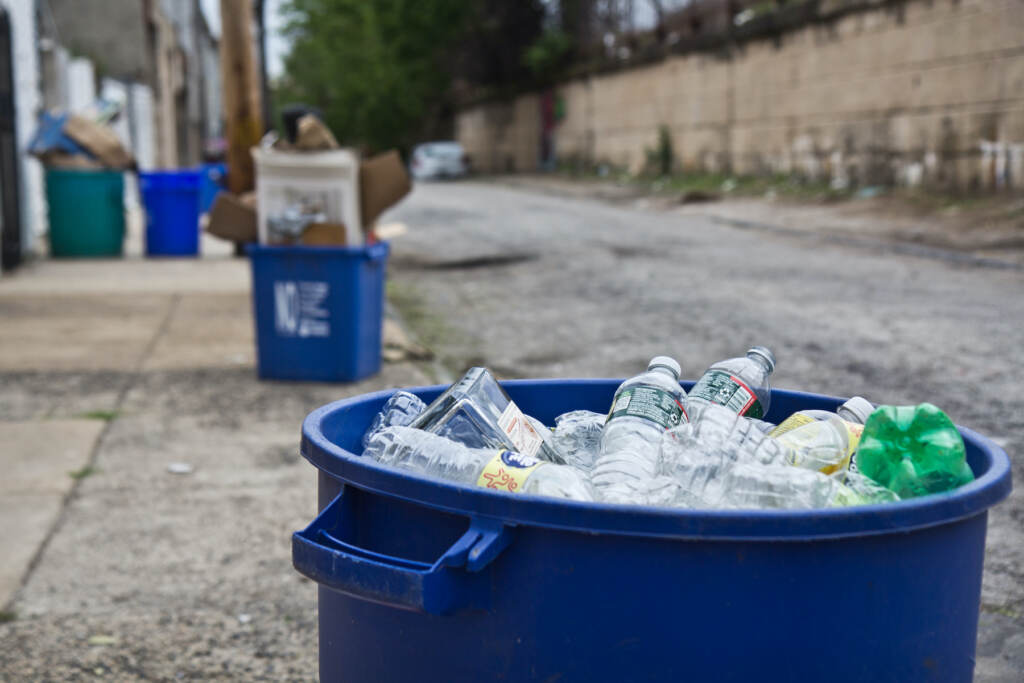 2022 05 26 k paynter recycling increase (1 of 1)-3 The Philadelphia Streets Department and environmental groups announced a plan to increase recycling in the city on May 26, 2022. (Kimberly Paynter/WHYY)