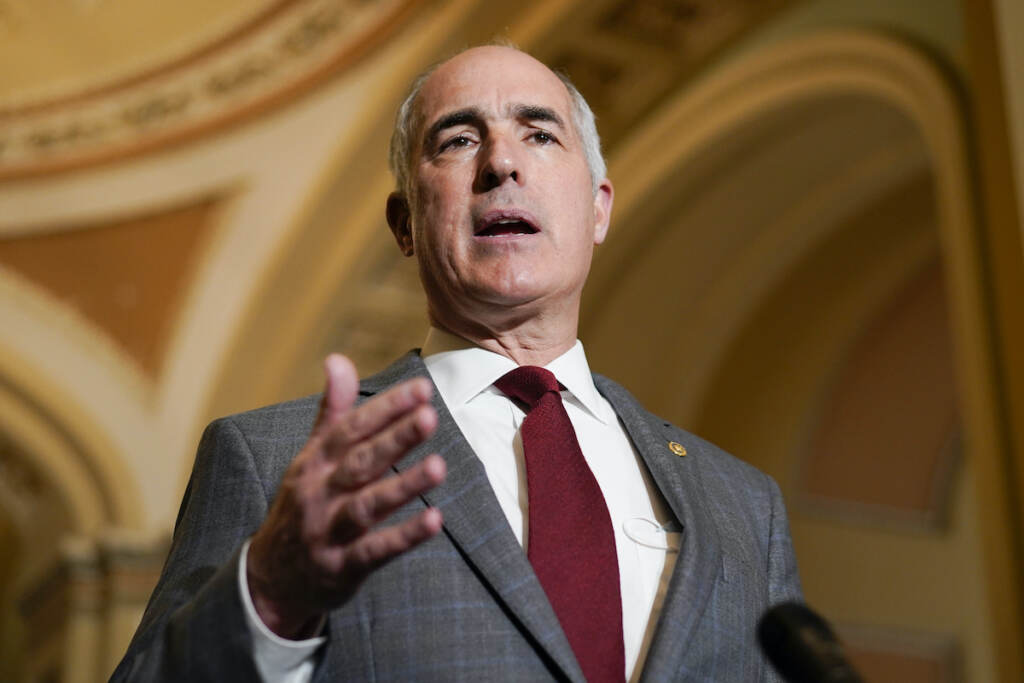 Bob Casey Sen. Bob Casey, D-Pa., speaks during a news conference on Capitol Hill in Washington, Tuesday, Dec. 7, 2021.(AP Photo/Carolyn Kaster)