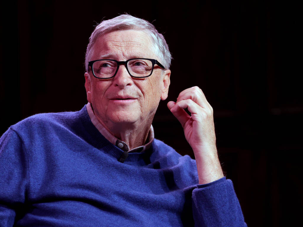 Bill Gates discusses his new book, How to Prevent the Next Pandemic, onstage in New York City. Gates announced Tuesday that he tested positive for COVID-19. Bill Gates discusses his new book, How to Prevent the Next Pandemic, onstage in New York City. Gates announced Tuesday that he tested positive for COVID-19. (Michael Loccisano/Getty Images)
