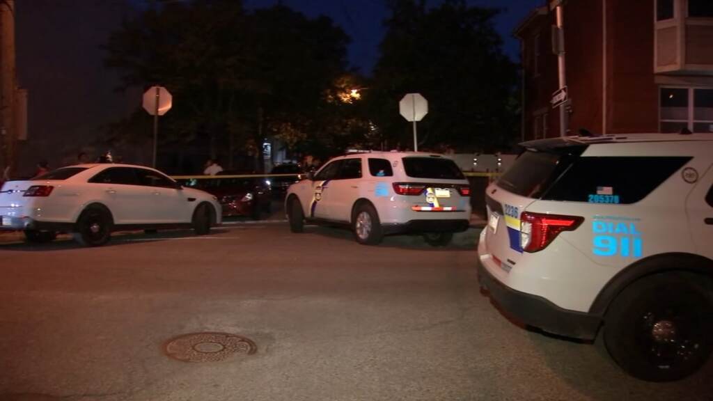 bouvier-street-shooting-wpvi-051922 Police cars are seen in Philadelphia