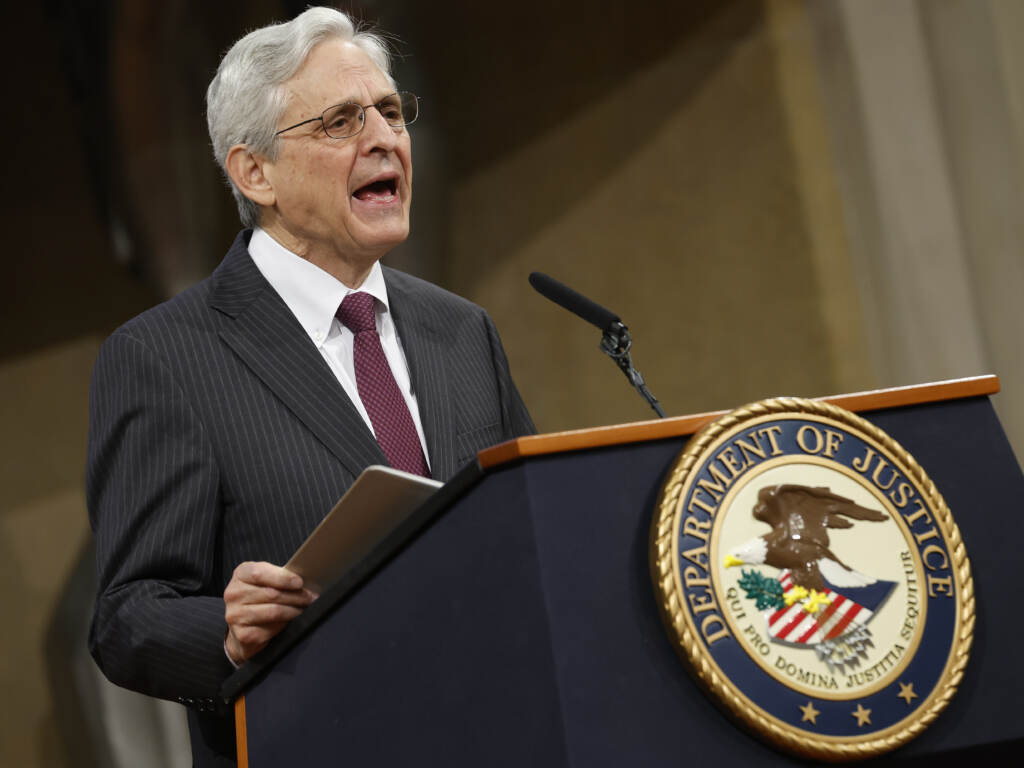 U.S. Attorney General Merrick Garland said that the Justice Department’s new use of force policy reflects the consensus views of law enforcement leadership groups and union associations. U.S. Attorney General Merrick Garland said that the Justice Department's new use of force policy reflects the consensus views of law enforcement leadership groups and union associations. (Chip Somodevilla/Getty Images)