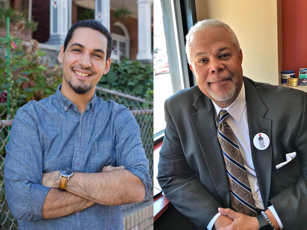 prescod-anthony-hardy-williams-j-lynn Sen. Anthony Williams (right) is facing a primary challenge this year from Paul Prescod. (Prescod campaign; Jennifer Lynn/WHYY)