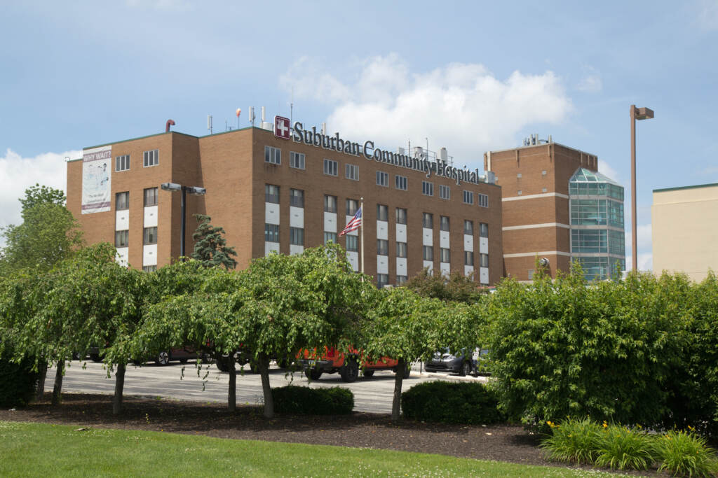 Suburban Community Hospital in Norristown, Pa. (Kimberly Paynter/WHYY) Suburban Community Hospital in Norristown