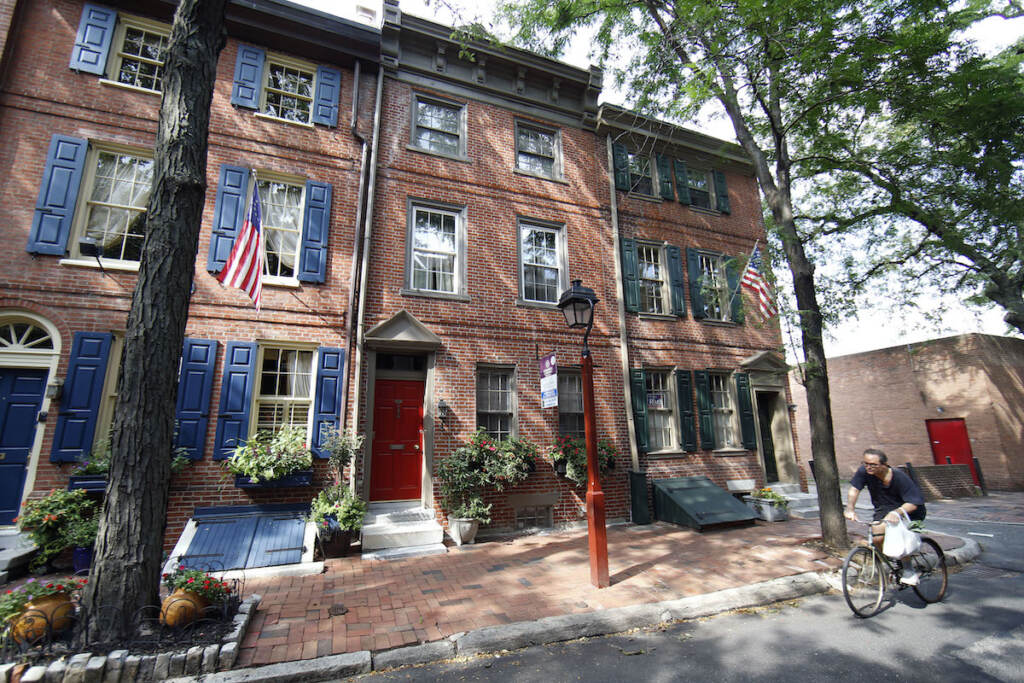 Million Dollar Homes Photo Gallery A rowhouse on a tree-shaded street in the Society Hill neighborhood of Philadelphia