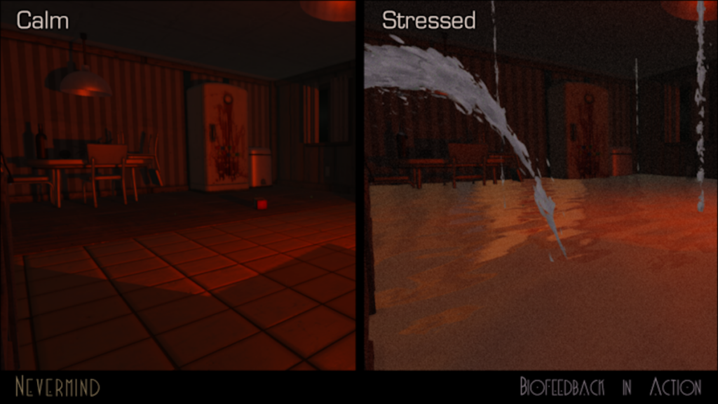Nevermind is a biofeedback-enhanced thriller video game that that teaches players to control their emotions. 