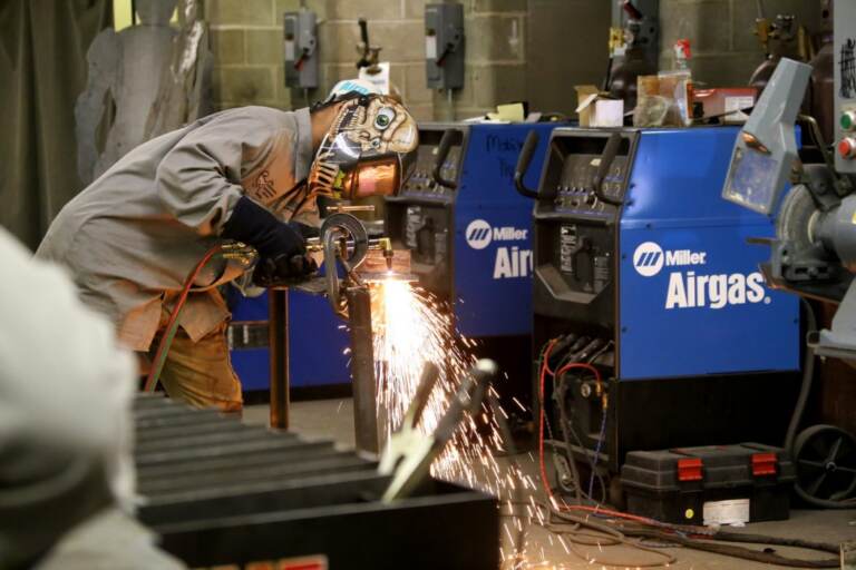 A student at A. Philip Randolph Career and Technical High School. (City of Philadelphia)