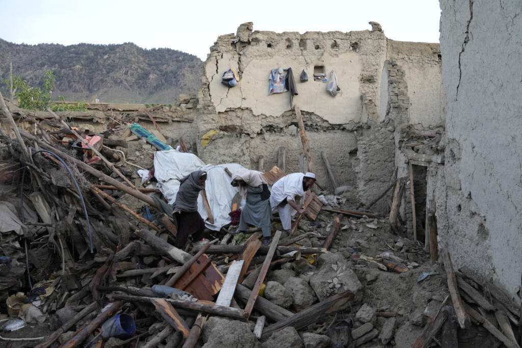 Afghanistan Earthquake Afghans sift through destruction after an earthquake in Gayan village, in Paktika province, Afghanistan,