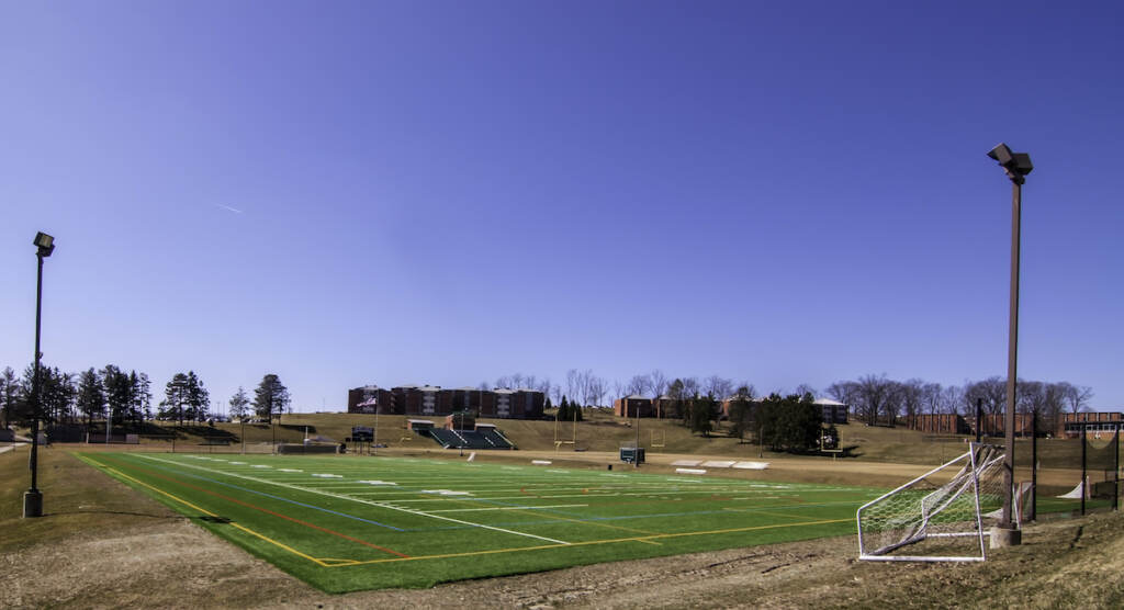 Latrobe, Pennsylvania, Usa 3/23/2019 The Upmc Field For Football On The Campus Of St Vincent College (Althom/BigStock)