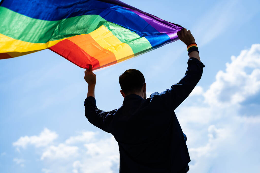 Lgbt March And Pride Celebration With Rainbow Flag. Lgbtq Festiv (AndreyPopov/BigStock)