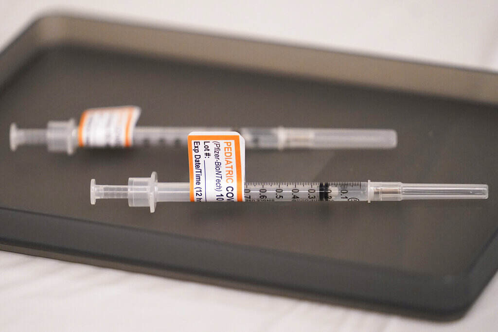 Virus Outbreak Kid Vaccines Up-close view of Pfizer COVID-19 vaccines for children ages 5 to 11.