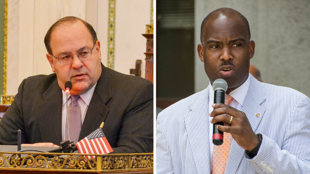 derekgreen-allandomb2 Allan Domb (left) and Derek Green (right) were both elected to City Council in 2015. (Flickr / Philadelphia City Council)