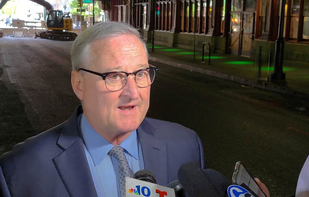 mayor-kenney-t-macdonald-2022-06-07 (1) Mayor Jim Kenney said there were enough police on South Street Saturday night. (Tom MacDonald/WHYY)