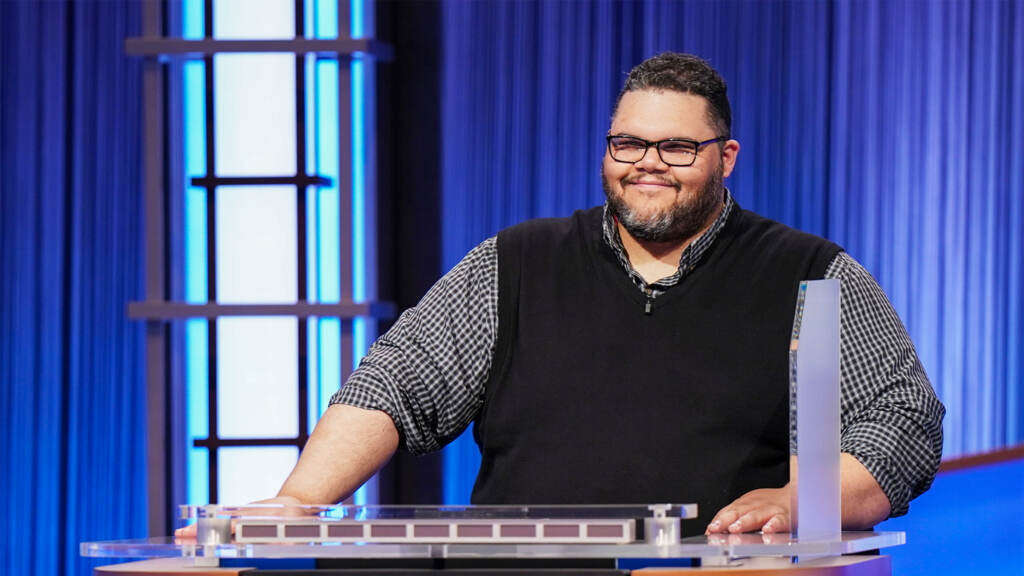 Jeopardy! – Season 38 Photo of Ryan Long as he competes on Jeopardy.