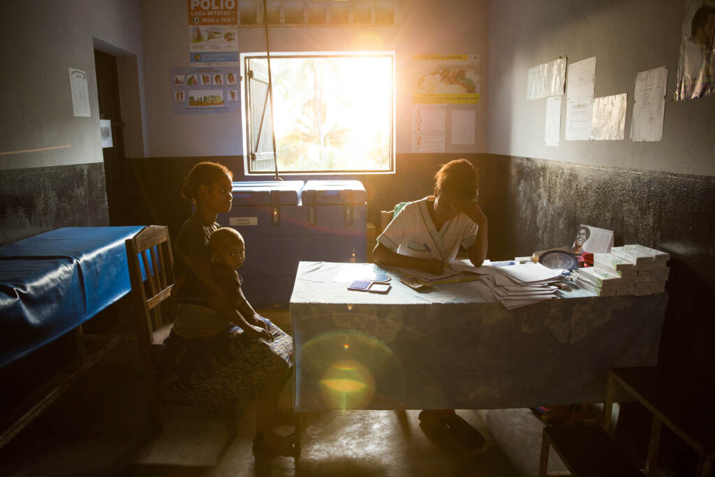A patient talks with a nurse at a traveling contraception clinic in Madagascar run by MSI Reproductive Choices, an organization that provides contraception and safe abortion services in 37 countries. The group condemned the overturn of Roe v. Wade and warned that the ruling could stymie abortion access overseas. A patient talks with a nurse at a traveling contraception clinic in Madagascar run by MSI Reproductive Choices, an organization that provides contraception and safe abortion services in 37 countries. The group condemned the overturn of Roe v. Wade and warned that the ruling could stymie abortion access overseas. (Samantha Reinders for NPR)