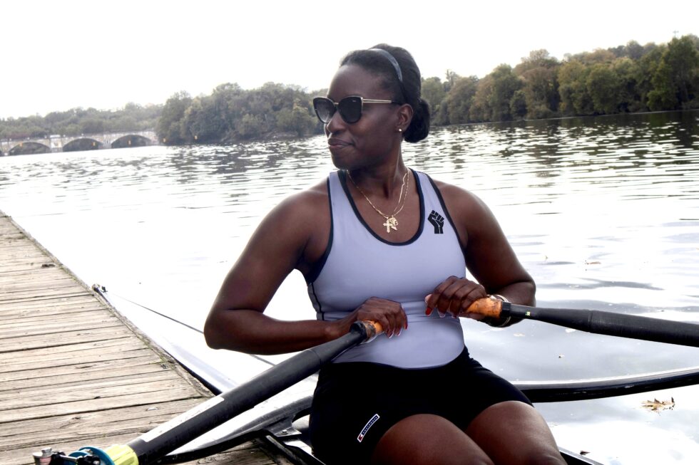 1_Brannon-Johnson-in-her-most-peaceful-moment-of-the-day_-rowing-in-a-scull-on-the-Schuykill-River-in-Philadelphia_-980×653 Brannon Johnson starting her row on the Schuylkill River in Philadelphia. (Photo courtesy of BLJ Community Rowing)
