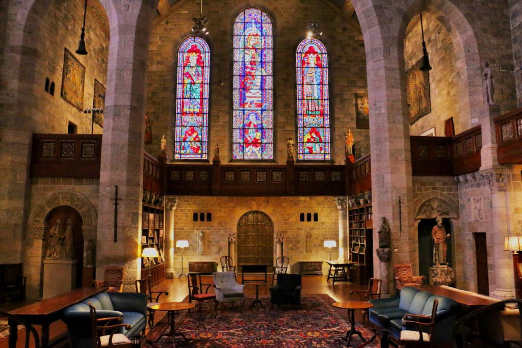 2022 07 20-e lee-bryn athyn pa glencairn museum-closed for rennovations great hall The ceiling of the Greal Hall at Glencairn Museum soars to 70 feet. (Emma Lee/WHYY)