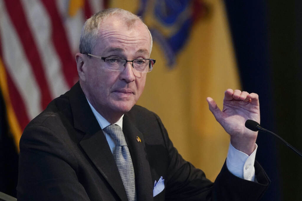 Phil Murphy Close-up of New Jersey Governor Phil Murphy as he speaks.