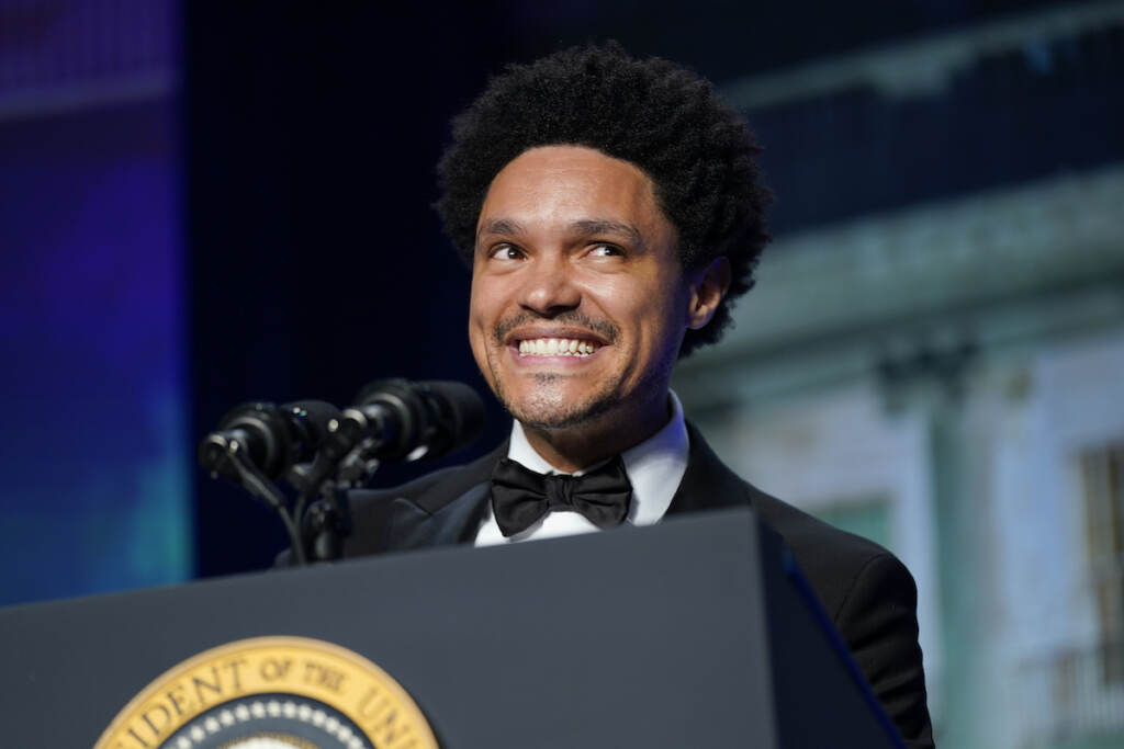 Trevor Noah Trevor Noah, host of Comedy Central’s ''The Daily Show,'' speaks at the annual White House Correspondents' Association dinner, Saturday, April 30, 2022, in Washington. (AP Photo/Patrick Semansky)