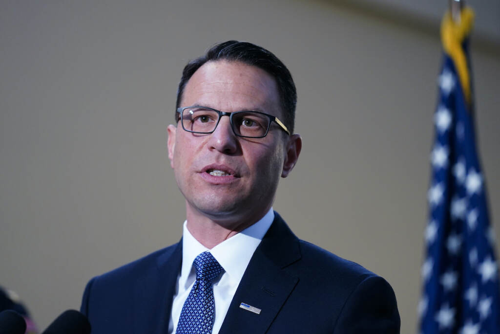 Election 2022 Governor Pennsylvania File photo: Pennsylvania Attorney General Josh Shapiro speaks with members of the media during a news conference, in Philadelphia, March 15, 2022. (AP Photo/Matt Rourke, File)