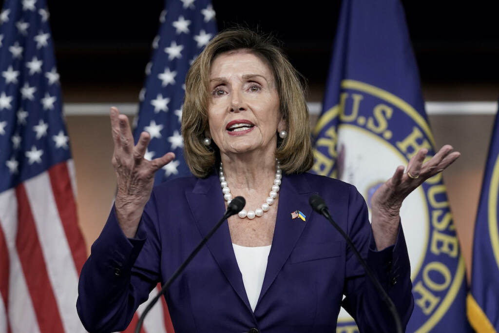 Nancy Pelosi Speaker of the House Nancy Pelosi, D-Calif., speaks as Democrats push to bring the assault weapons ban bill to the floor for a vote, at the Capitol in Washington, Friday, July 29, 2022. Pelosi says the House will consider the public safety bills on police reform later when the House considers the Senate reconciliation package. (AP Photo/J. Scott Applewhite)