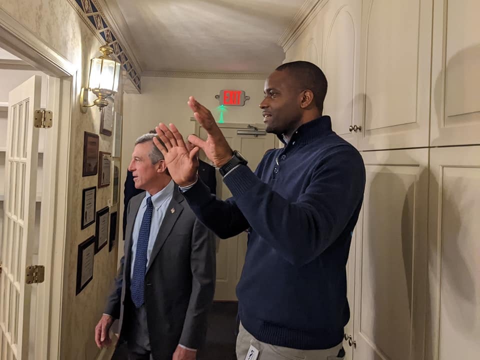 Eugene Giving Tour Eugene Young with Gov. John Carney