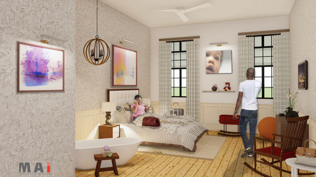 FPCN birth and womens center- Birth room A rendering of a birth room at the Family Practice and Counseling Network. (Courtesy FPCN)