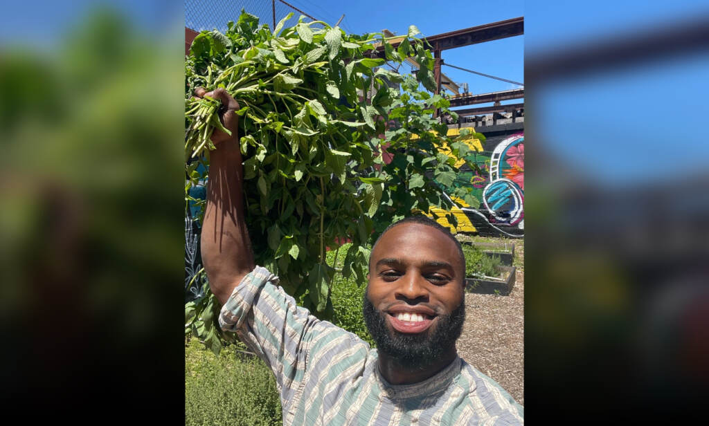 bilal-walker-farm Bilal Walker, owner of Al-Munir Farms at his location on Grafton Avenue. (Courtesy of Bilal Walker)