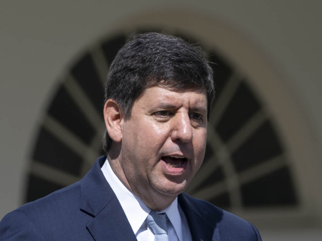 Steve Dettelbach speaks during an event about gun violence in the Rose Garden of the White House on April 11. Steve Dettelbach speaks during an event about gun violence in the Rose Garden of the White House on April 11. (Drew Angerer/Getty Images)