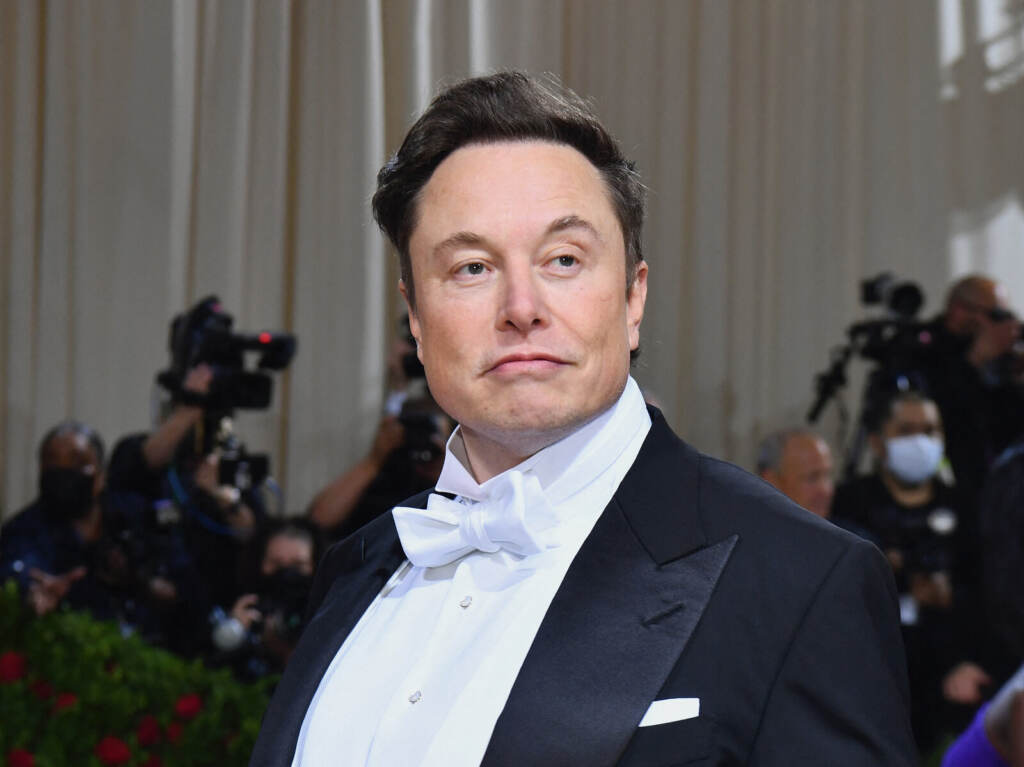US-ENTERTAINMENT-FASHION-METGALA-CELEBRITY-MUSEUM-PEOPLE Elon Musk arrives for the 2022 Met Gala