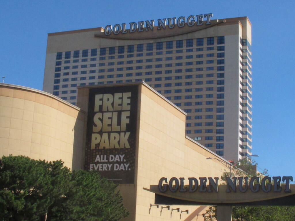 Atlantic City Casino Contracts This Oct. 1, 2020 photo shows the exterior of the Golden Nugget casino in Atlantic City N.J. The Golden Nugget was expected to negotiate on Thursday, July 28, 2022 with the main casino workers union on a new contract. (AP Photo/Wayne Parry)