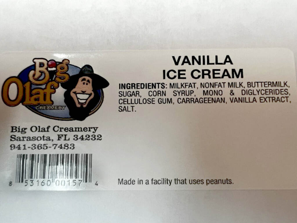 Sixteen out of the 17 flavors of Big Olaf ice cream samples tested came back positive for listeria, according to the Florida Department of Agriculture and Consumer Services. Sixteen out of the 17 flavors of Big Olaf ice cream samples tested came back positive for listeria, according to the Florida Department of Agriculture and Consumer Services. (Centers for Disease Control and Prevention)