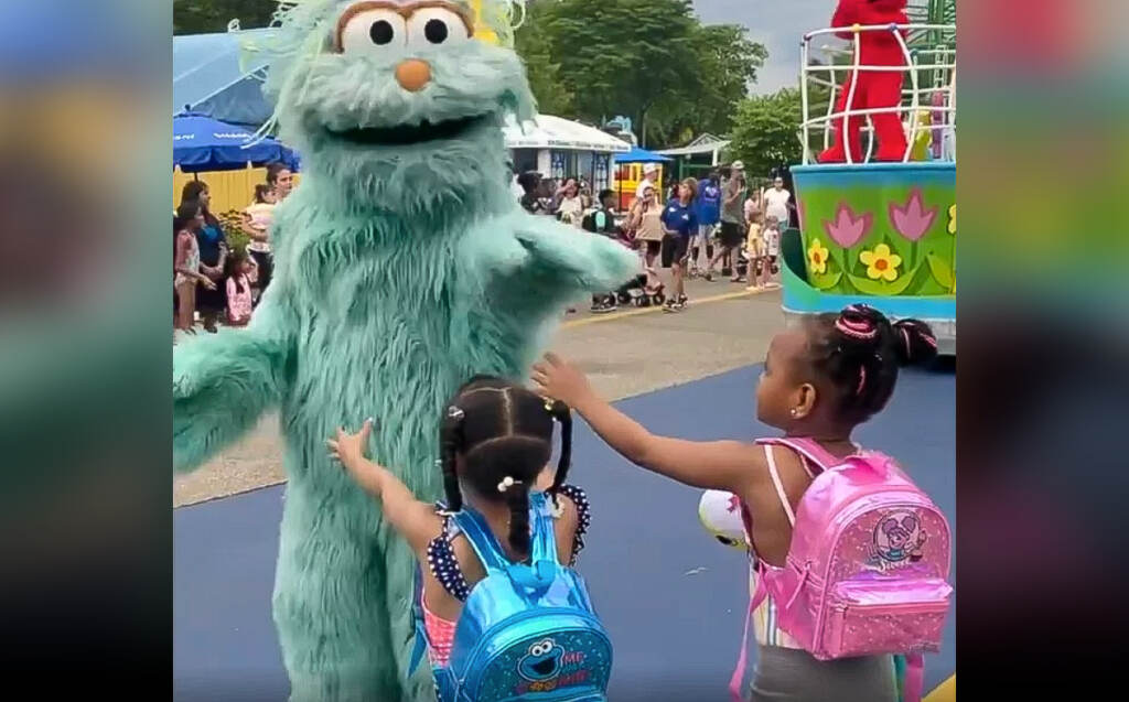 sesame-place-npr-screenshot-2022-07-19 A viral video shows the Rosita character at Sesame Place refusing to interact with two Black children.